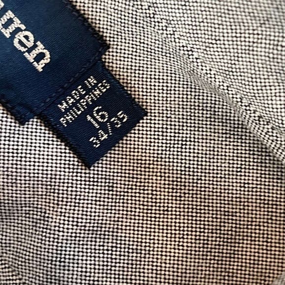 Ralph Lauren Yarmouth Oxford Button Down Shirt Men Gray Long Sleeve 16 34/35 - Picture 8 of 11